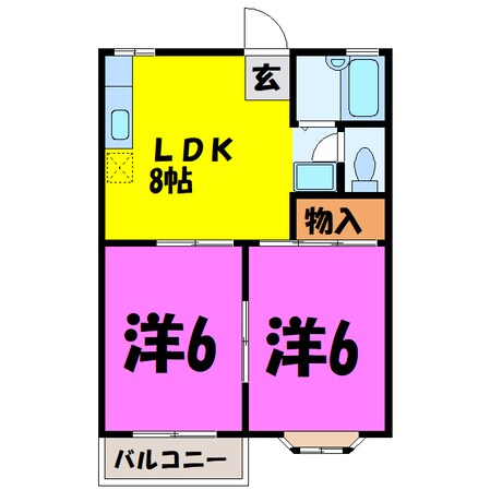 エメラルドハイツの物件間取画像